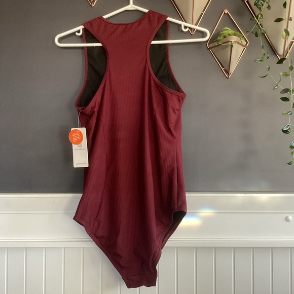 Charmo Ribbed Racerback Womens One Piece Bathing Suit - Picture 4 of 9